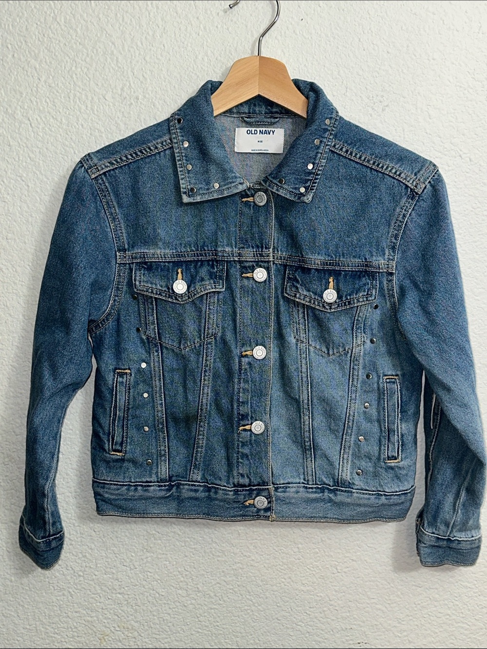 NEW Old Navy Youth Girls‎ Denim Jean Jackets Snap Button Cotton Pockets Medium 8